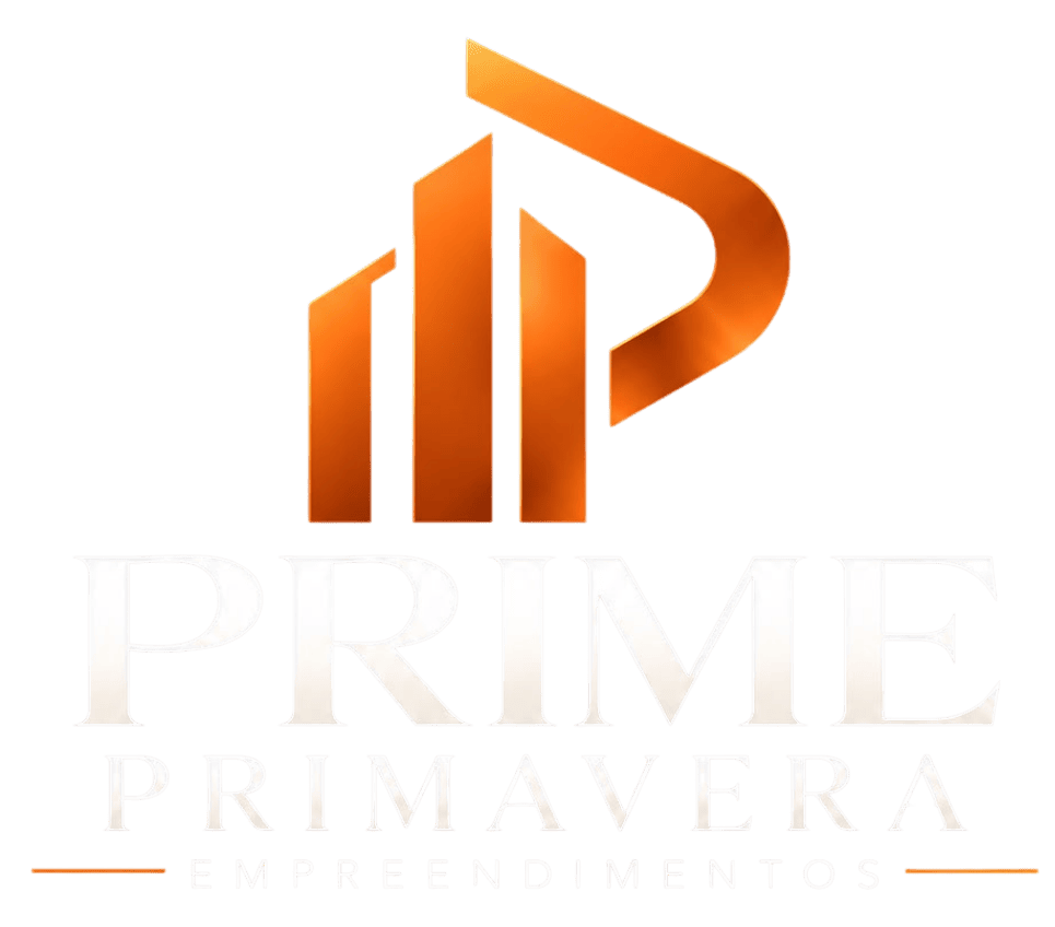 Logo branca Prime Primavera empreendimentos